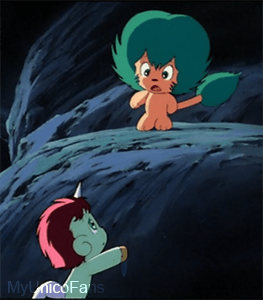 Marusu and Unico from Unico in the Island of Magic