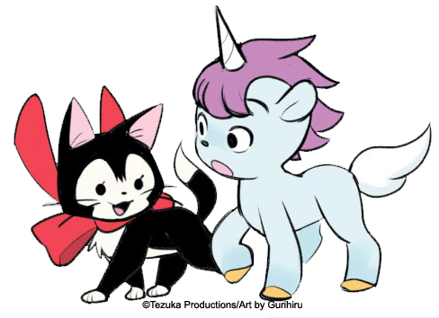 Chloe and Unico; Artwork by Gurihiru