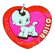 Retro Sanrio Sticker/Seal of Unico 1976