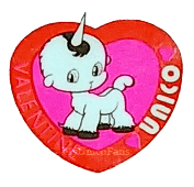 Retro Sanrio Sticker/Seal of Unico 1976