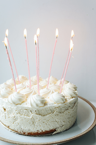 Cake with candles
