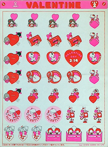Sanrio Valentine Sticker Sheet with Unico